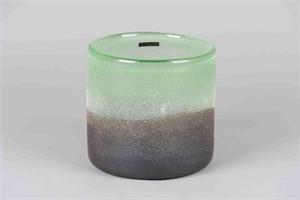 Windlicht Glas, Earth & Sky Ø20x H19cm, grün Windlicht Glas, Earth & Sky Ø20x H19cm, grün