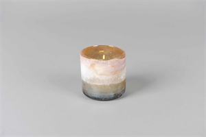 GlasVotiv, Ysberg Ø8x H7.5cm zyl, braun GlasVotiv, Ysberg Ø8x H7.5cm zyl, braun