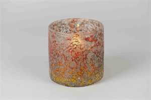 Windlicht Glas, Bloodshot Ø15x H15cm, braunrot Windlicht Glas, Bloodshot Ø15x H15cm, braunrot