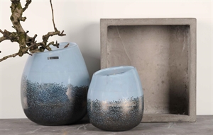 Glasvase, Blue dusk Ø23x 27cm, blau Glasvase, Blue dusk Ø23x 27cm, blau