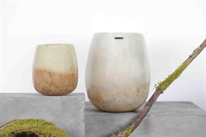 Glasvase, Terre lunaire Ø17.5x H19.8cm, sand Glasvase, Terre lunaire Ø17.5x H19.8cm, sand