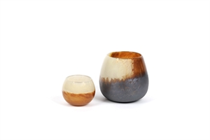 Glasvase, Blowout Ø15x H12cm, brown* Glasvase, Blowout Ø15x H12cm, brown*