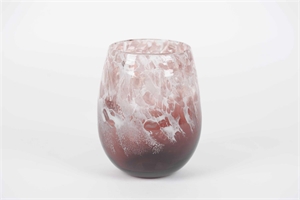Glasvase, Alberginia Ø18x H21.5cm, plum Glasvase, Alberginia Ø18x H21.5cm, plum