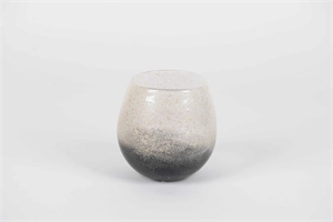 Glasvase, Goldfleck Ø15x H14.5cm, grau/gold Glasvase, Goldfleck Ø15x H14.5cm, grau/gold