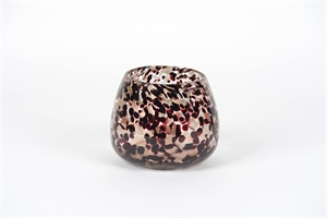 Glasvase, glitzer Ø20x H17cm, plum* Glasvase, glitzer Ø20x H17cm, plum*