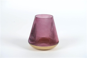 Vase, Linjo Ø16x H16.5cm, purple