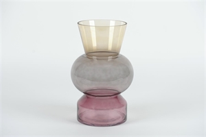 Glasvase, Trioble Ø20x H31.5cm, grau Glasvase, Trioble Ø20x H31.5cm, grau