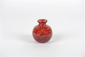 Glasvase, Romantic Ø11.5x H11.5cm, rot