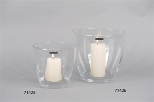 Glasvase, Facetta konisch Ø25x H23cm, klar Glasvase, Facetta konisch Ø25x H23cm, klar