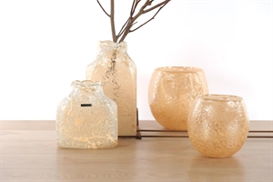 Glasvase, Schiuma di mare - Ø19x H18.5cm, gold Glasvase, Schiuma di mare - Ø19x H18.5cm, gold