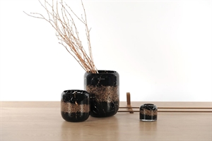 Windlicht, Votiv Nightsparkle - Ø8x H7.5cm, black Windlicht, Votiv Nightsparkle - Ø8x H7.5cm, black