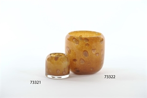 Glasvase, Harvest - Ø14.5x H13.5cm, gold Glasvase, Harvest - Ø14.5x H13.5cm, gold