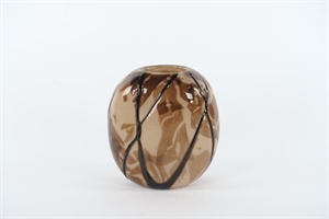 Glasvase, Kobicha L20x 13x H22cm, braun Glasvase, Kobicha L20x 13x H22cm, braun