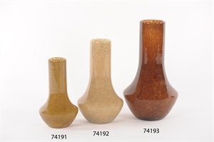 Glasvase, Fiool Ø11.9x H20.8cm, olive grey Glasvase, Fiool Ø11.9x H20.8cm, olive grey