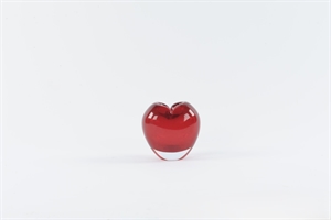 Glasvase, Votiv - mundgeblasen Ø14x 9.5x H14cm, rot Glasvase, Votiv - mundgeblasen Ø14x 9.5x H14cm, rot