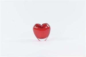 Glasvase, Votiv - mundgeblasen Ø17x 11.5x H16cm, rot Glasvase, Votiv - mundgeblasen Ø17x 11.5x H16cm, rot