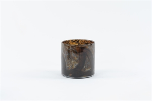 Kerzen Glas, Night - mundgeblasen Ø12x H12cm, brown Kerzen Glas, Night - mundgeblasen Ø12x H12cm, brown