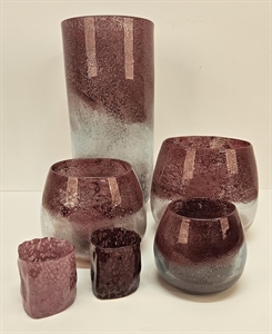 Glasvase, Raspberry Ø14.4x H12.4cm, pink Glasvase, Raspberry Ø14.4x H12.4cm, pink