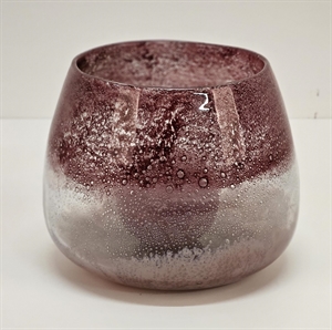 Glasvase, Raspberry Ø20.6x H16.2cm, pink Glasvase, Raspberry Ø20.6x H16.2cm, pink