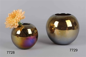 GlasVase, Kugel Glanz - Ø15x H12cm, coco GlasVase, Kugel Glanz - Ø15x H12cm, coco