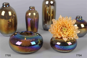 Kugelvase, abgeflacht Glanz - Ø13x H6cm, coco Kugelvase, abgeflacht Glanz - Ø13x H6cm, coco