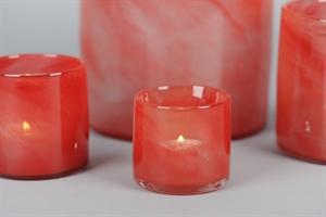 Windlicht, Votiv Zylinder Ø8.5x H8cm, rosso Windlicht, Votiv Zylinder Ø8.5x H8cm, rosso