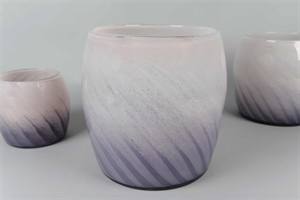 Glasvase, Espriral Ø31x H30cm, rosa Glasvase, Espriral Ø31x H30cm, rosa