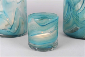 Glasvase, Artistry Ø10x H10.5cm, türkis Glasvase, Artistry Ø10x H10.5cm, türkis