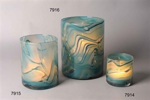 Glasvase, Artistry Ø14x H18cm, türkis Glasvase, Artistry Ø14x H18cm, türkis