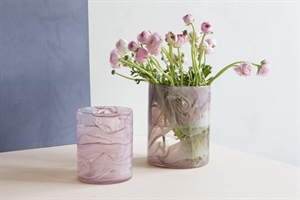 Glasvase, Artistry Ø17x H23cm, pink Glasvase, Artistry Ø17x H23cm, pink