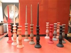 Kerzenständer, Paraffin 10x 29cm, schwarz Kerzenständer, Paraffin 10x 29cm, schwarz