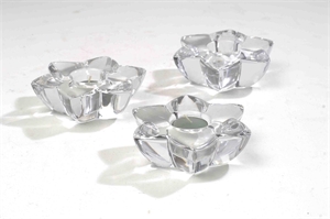 Teelichthalter, Blume Ø13.8x H4cm, klar Teelichthalter, Blume Ø13.8x H4cm, klar
