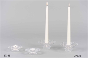 Kerzenständer, Marguerite Ø13x H5.5cm, klar Kerzenständer, Marguerite Ø13x H5.5cm, klar