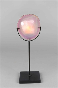 Teelichtfassung, Agate - L10x 10x H32cm, pink