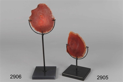 Teelichtfassung, Agate - L10x 10x H32cm, rot