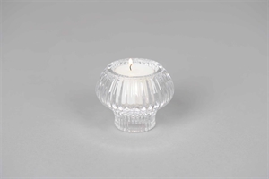 Kerzenständer, Ruffles Ø7x H6cm, glas