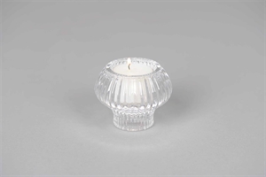 Kerzenständer, Ruffles Ø7x H6cm, glas Kerzenständer, Ruffles Ø7x H6cm, glas