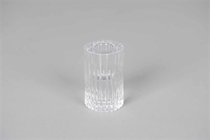 Kerzenständer, Ruffles Ø5x H8cm, glas