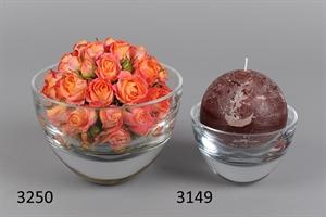 KerzenSchale, Glas rund 17x 12cm, klar KerzenSchale, Glas rund 17x 12cm, klar