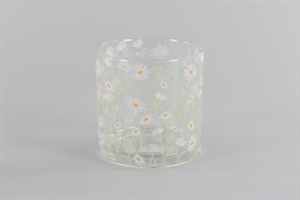 Windlicht, Margrietje Ø15x H15cm, weiss Windlicht, Margrietje Ø15x H15cm, weiss
