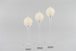Kerzenständer, Ballboy Ø6-7.5x H17cm, klar