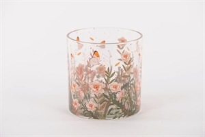 Windlicht, Rose Ø15x H15cm, florissant Windlicht, Rose Ø15x H15cm, florissant