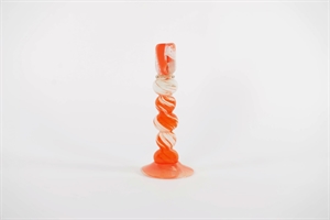 Kerzenständer, Colortwist - Ø11.5x H27cm, orange/weiss Kerzenständer, Colortwist - Ø11.5x H27cm, orange/weiss