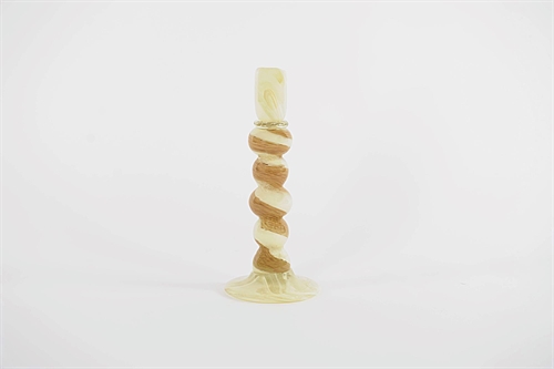 Kerzenständer, Colortwist - Ø11.5x H27cm, beige/white Kerzenständer, Colortwist - Ø11.5x H27cm, beige/white