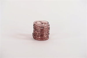 Votiv Windlicht, Swirlette Ø9.5x H9cm, pink Votiv Windlicht, Swirlette Ø9.5x H9cm, pink