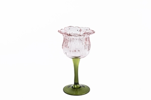 Teelichthalter, Floral light - Ø10x H17.5cm, pink Teelichthalter, Floral light - Ø10x H17.5cm, pink