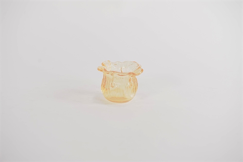 Teelichthalter, Floral light - Ø10.5x H7.5cm, gelb Teelichthalter, Floral light - Ø10.5x H7.5cm, gelb