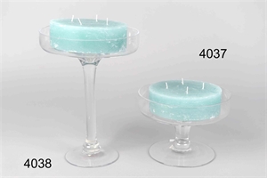 Schale, Glas mit Fuss - Circulum - 21x H30cm, klar