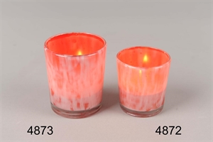 Windlicht, flame of love Ø5.5x H6cm, rot Windlicht, flame of love Ø5.5x H6cm, rot