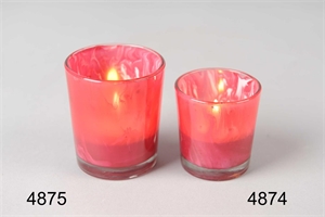 Windlicht, flame of love Ø6.5x H7.5cm, bourgund Windlicht, flame of love Ø6.5x H7.5cm, bourgund